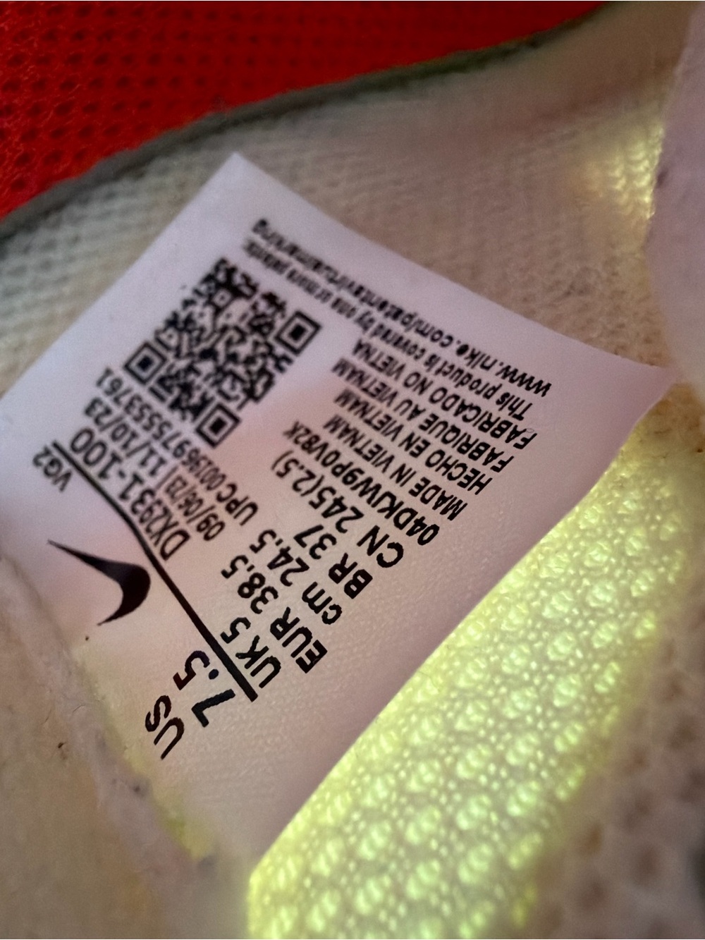 Nike Waffle Debut Sneakers Women’s 7.5 Cream Tan Orange Suede Mesh Running NWOT - Picture 8 of 9